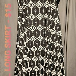 LulaRoe Full length Skirt Geometric Design